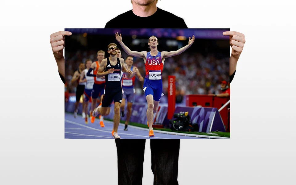 科尔·霍克美国冠军奖章 1500 米 2024 年夏季运动会体育 - 海报 20"x30" — 第 3/3 张图片