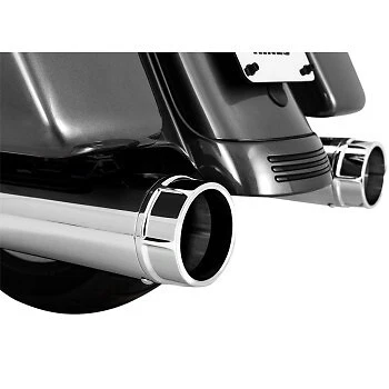 Vance & Hines 16673 Chrome Torquer 450 Slip-On Mufflers for Harley Touring 95-16 - Image 2 of 3