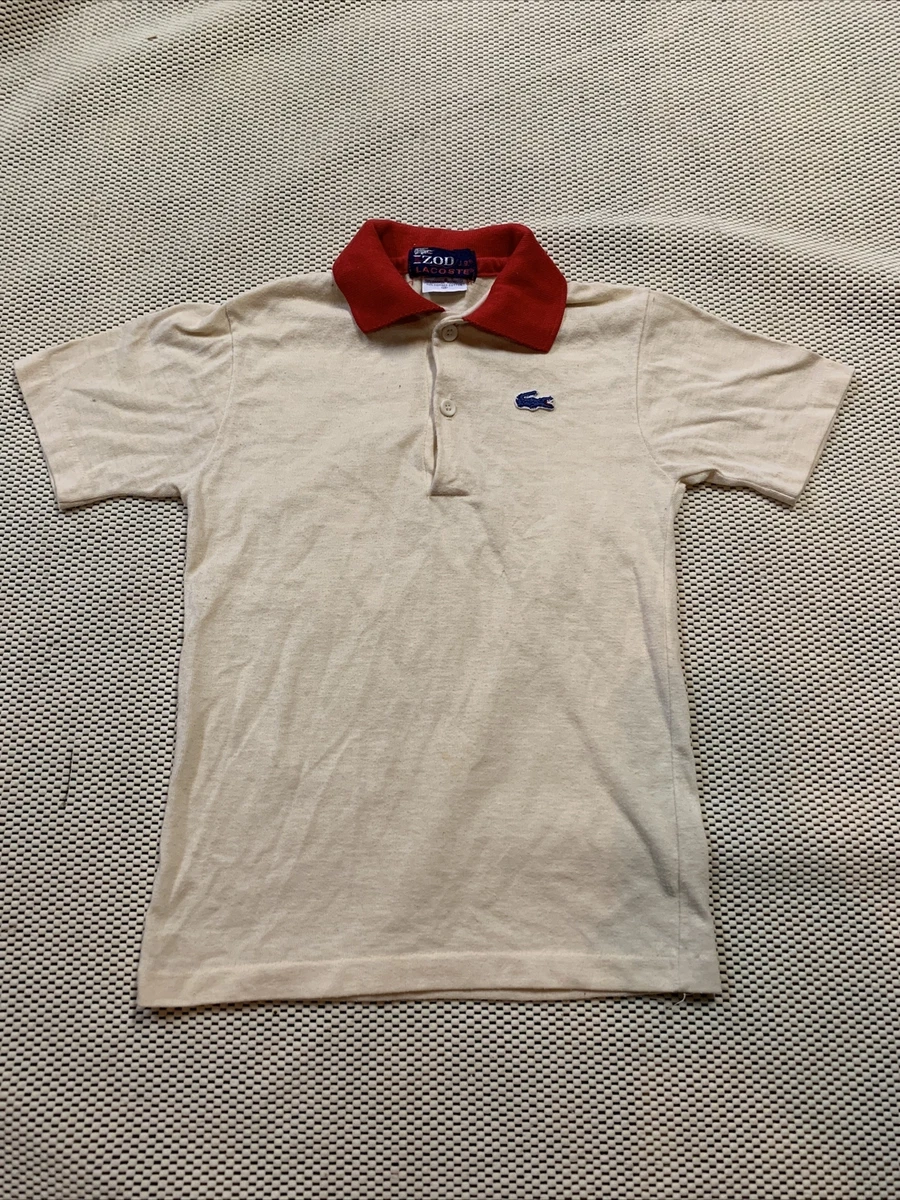 IZOD children s small polo shirt Lacoste Crocodile vtg 1970 preppy red stripes