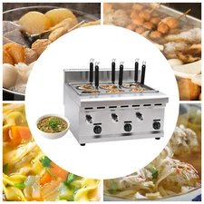 6 Hole Noodle Cooking Machine Commercial Pasta Cooker Pasta Makers with Filter