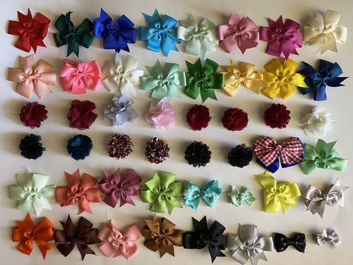 HUGE LOT 99 Oversized Hair Bows And Smaller Snap On Clip Baby Bows Jojo Siwa - Picture 2 of 10