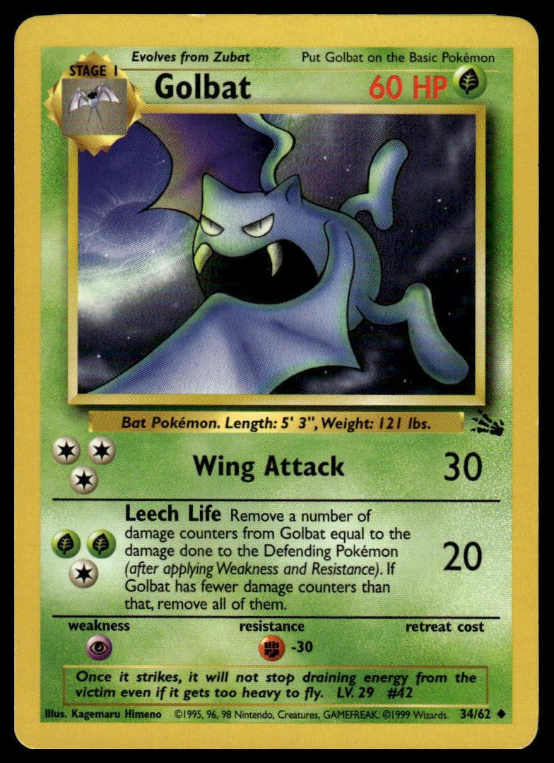 Pokemon Fossil 34/62 Golbat