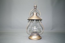 Große altgoldene Metall Laterne Weihnachtsdekoration Batteriebetrieben 45 cm