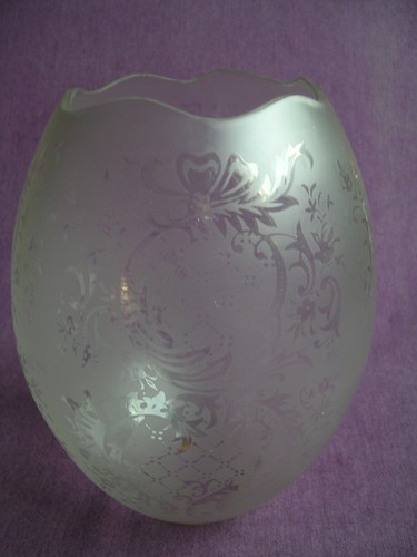 ANCIEN-globe tulipe pour lampe à pétrole-BACCARAT SAINT LOUIS ? - Photo 3/11