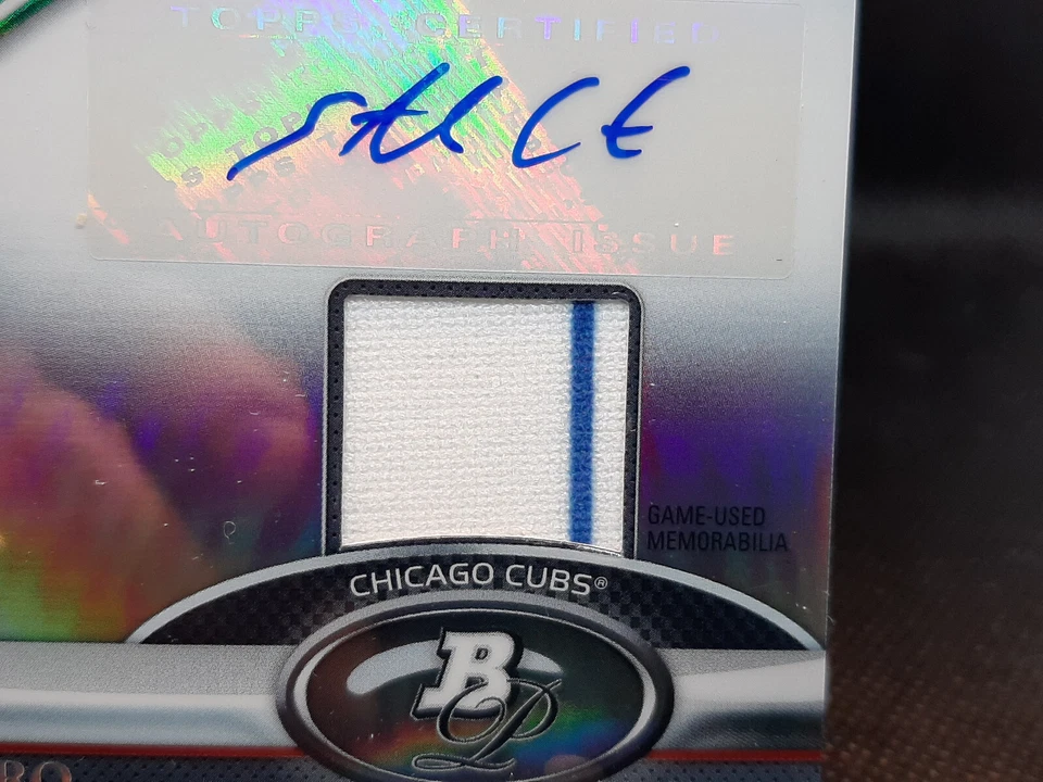 Starlin Castro | 2011 Bowman Platinum #BAR-SC Auto Patch /666 Baseball Card - Image 2 of 4