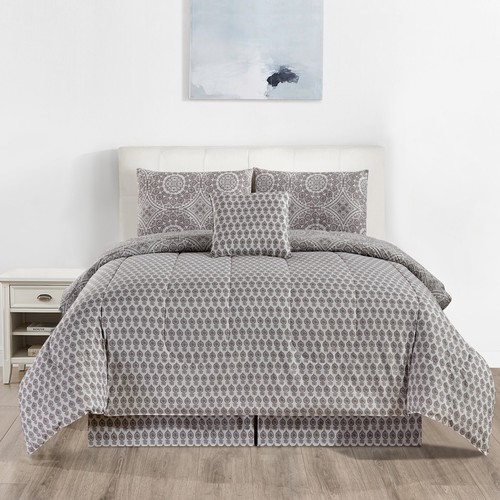 5 Piece Comforter Set Duvet Insert Bedding All Season Reversible Comforter Sets - 第 19/59 張圖片