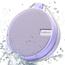 C12 IPX7 Waterproof Shower Bluetooth Speaker, Portable Small Speaker, Purple