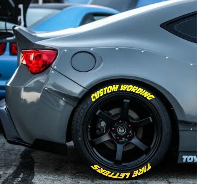 TIRE LETTERS 1.25" CUSTOM WORDING TIRE LETTERS(YELLOW)15"16"17"18" 19