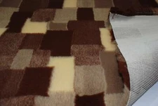 Professional NON SLIP Veterinary Dog Puppy Vet Bedding PATCHWORK - BROWN