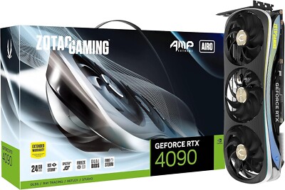 NEW ZOTAC Gaming NVIDIA GeForce RTX 4090 AMP Extreme AIRO 24GB Graphics Card