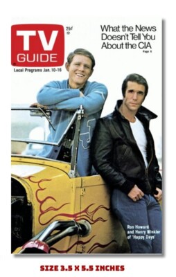 MAGNET TV GUIDE COVER 1976 HAPPY DAYS RON HOWARD HENRY WINKLER 3.5 X 5.5 ''