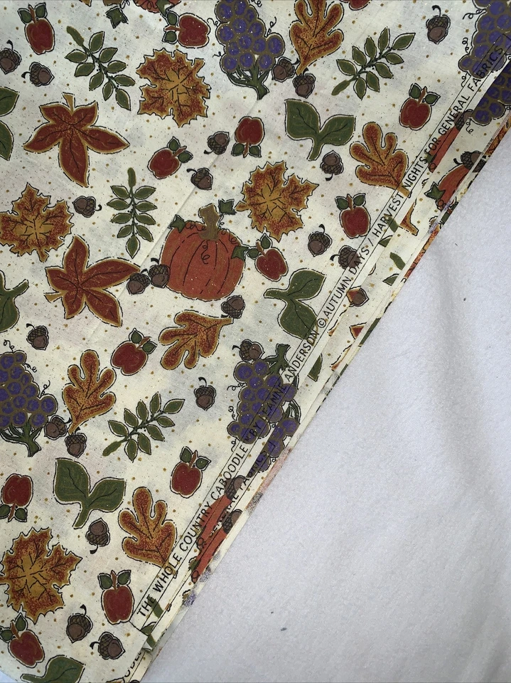 Autumn Days Harvest Nights Fabric BTHY Beige multi Country Caboodle Anderson - Image 3 of 4