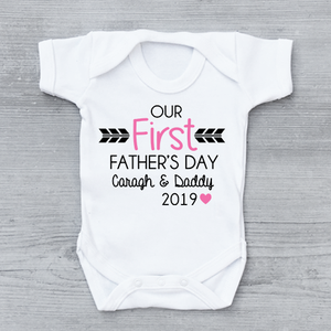 personalised fathers day baby vest