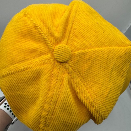 Vintage Good News Eier Cord Riemen Rücken Mütze gelb Kappe Heartland Kopfbedeckung - Bild 7 von 11