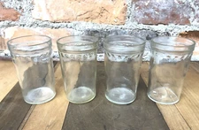 STAR Drinking Glass Set of 4 Vintage Americana Jelly Jar Juice 6 oz