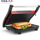 Nonstick Panini Press Sandwich Maker Indoor Grill Fast Cooking Healthy Meals New