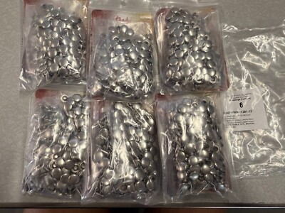 6 Pack (600 Total) Tandy Solid Brass Nick Plate Double Cap Rivets Medium 1381-12