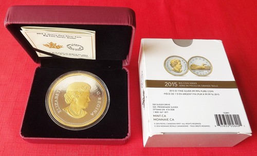 2015 Canada 'Big Coin' Loon 5oz Silver PROOF. 1st in Series. Box and COA. Rare - Picture 2 of 5