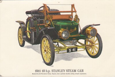 Stanley 10PS Dampfwagen, 1911 - alte Postkarte