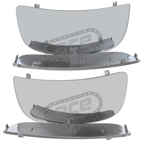 Vauxhall Vivaro X83 2001-2015 Lower Blind Spot Mirror Glass Chrome Convex 1 Pair