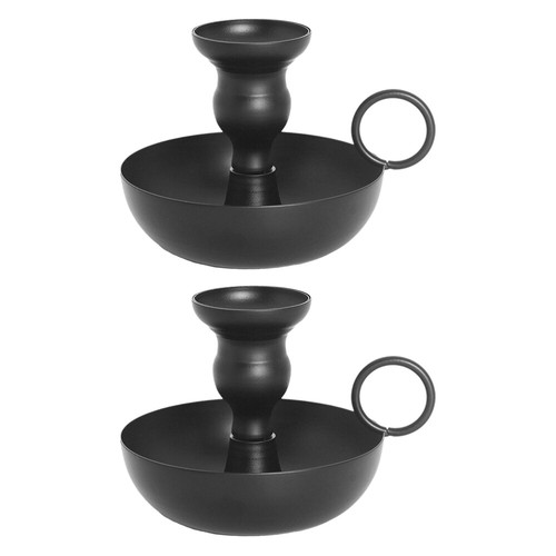 2 Pcs Candle Holder Decoration Candlestick Ornaments Tea Lights Holders