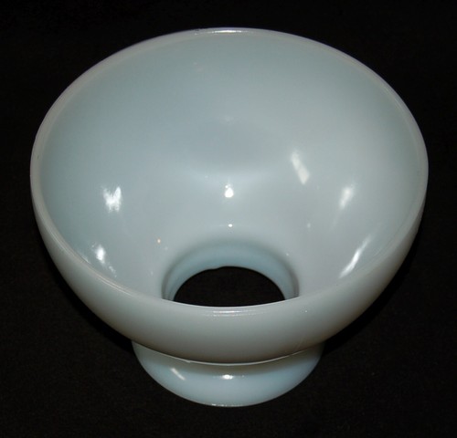 VINTAGE Milk Glass Lamp Shade Wildflowers 8" 1930's Made in USA - Picture 6 of 7