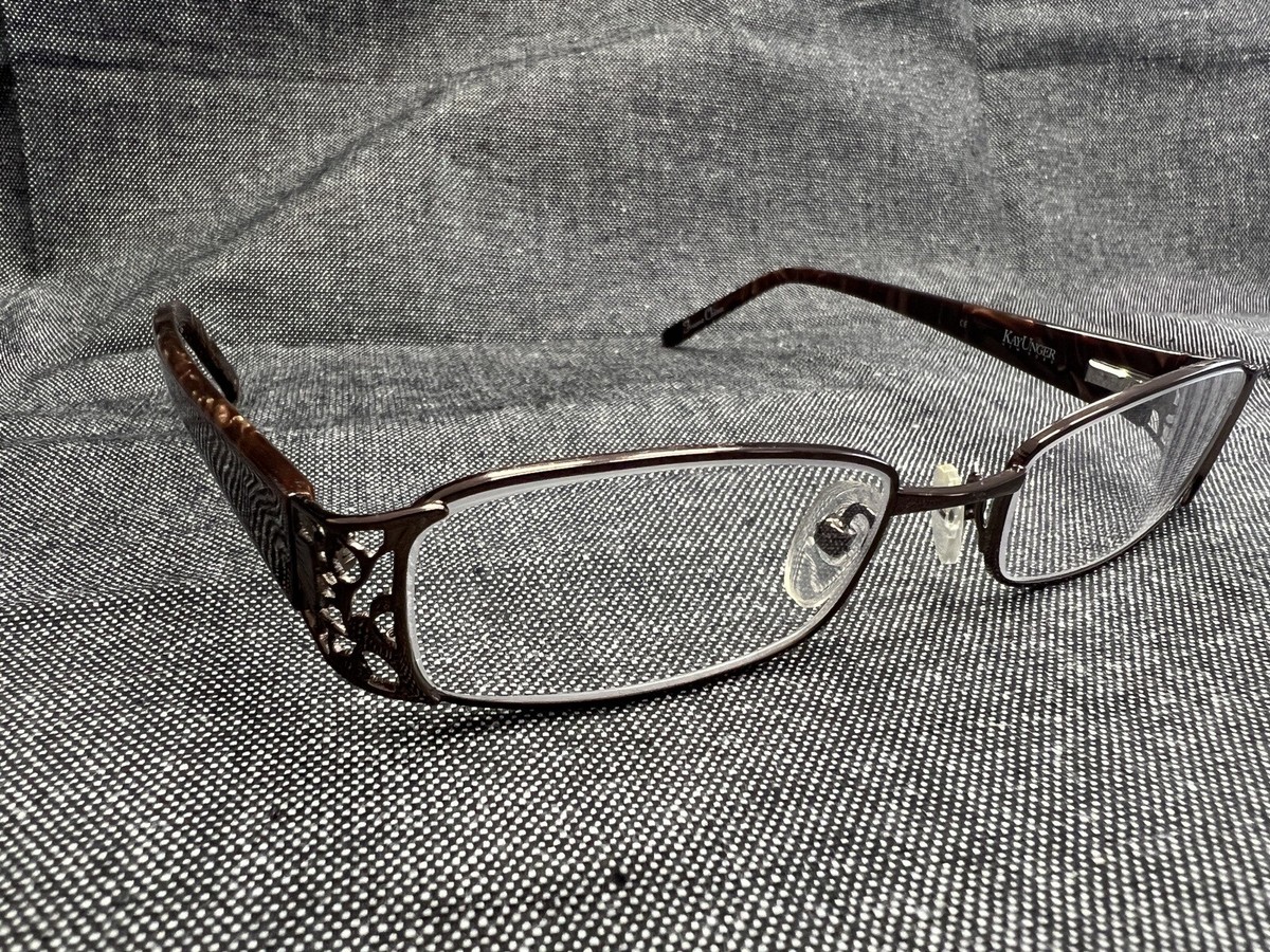 KAY UNGER NEW YORK K141 BRN 51-18-135 EYEGLASSES BROWN FULL  display picture 1