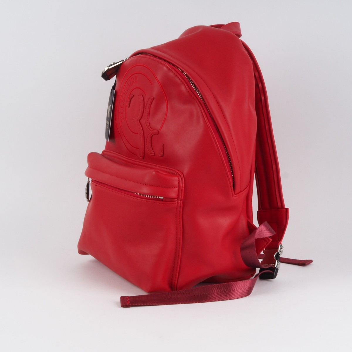 BILLIONAIRE Calf Backpack Fire Red Luxury Designer Leather