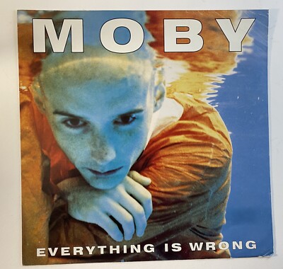 MOBY Everything Is Wrong DOUBLE SIDED PROMO POSTER FLAT 12x12 1994