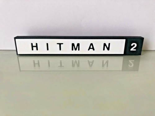 Hitman 2 3 Logo Video Game Sign Display Text Stand 2016 2018 Stealth Codename 47 - Picture 5 of 7