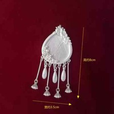 Chinese pure Handmade Miao silver bell tassels DIY embed inlaid necklace pendant