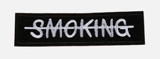 NO SMOKING - 5" EMBROIDERED IRON-ON/SEW-ON PATCH