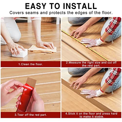 20Ft Self Adhesive Floor Transition Strip Vinyl Floor Joining Trim Strip - Picture 4 of 7
