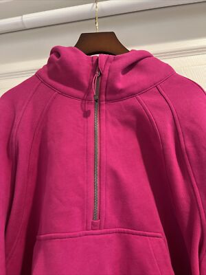 NWOT Lululemon Scuba Oversized 1/2 Zip Hoodie Ripened Raspberry