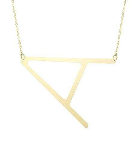 Halskette 14 Karat Gold große Initiale A - Bild 1 von 1