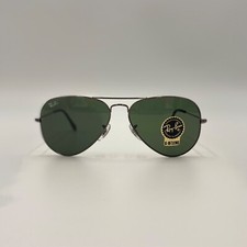 New Ray-Ban Aviator Classic Gunmetal RB3025 W0879 58-14 Green Classic G15 lenses