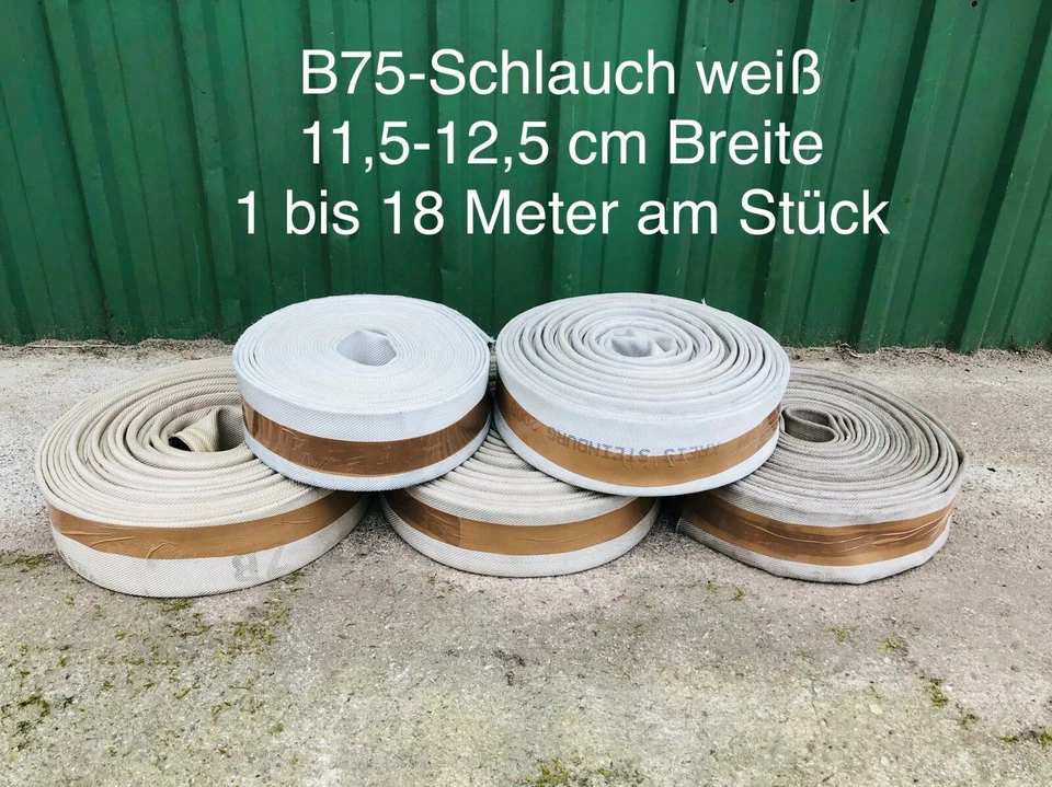 Feuerwehrschlauch B75 C52 C42 D25 ROT WEIß GELB Spanngurtschoner Paddockbau - Bild 3 von 4