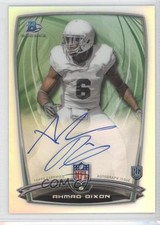 2014 Bowman Rookie Chrome Refractor Auto Ahmad Dixon #105 Auto 0a1