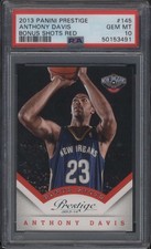 2013 Panini Prestige Bonus Shots Red Anthony Davis #145 PSA 10 Gem Mint TOP POP