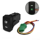 5Pin LED Car Push Button Fog Light Switch With Wire For Civic For Accord For CRV