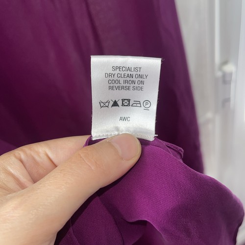L.K. Bennett London Purple Silk Short Dress UK 14 - Picture 10 of 10