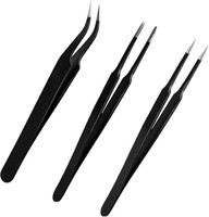 Pinzetten Set PräZisions Pinzette Gebogen Modellbau 3-Teilig Werkzeug