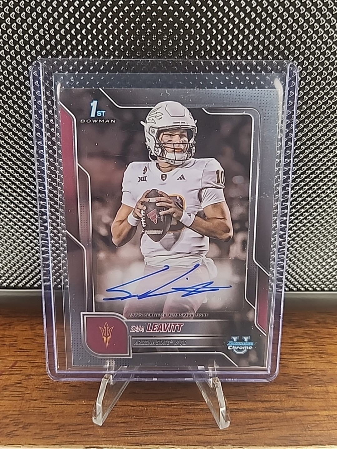 2025 1st Bowman Chrome U BCA-SL Sam Leavitt Chrome Auto Arizona State Sun Devils