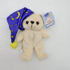 Vintage Snuggle Bear Bean Bag Plush Sleep Cap Hat Bedtime 2001 Fabric Softener