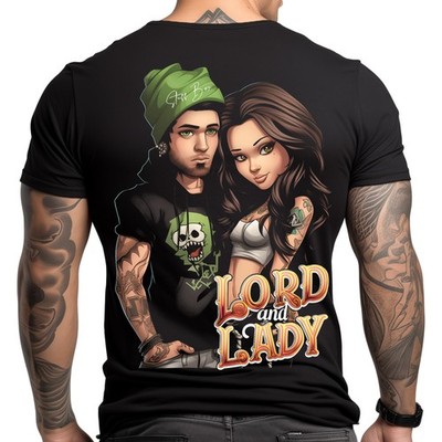 Stuff-Box Herren Rundhals Kurzarm T-Shirt Lord & Lady 3.0 STB-1108 Print Shirt