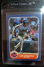 1986 FLEER #78 LEN DYKSTRA ROOKIE CARD RC NEW YORK METS. rookie card picture