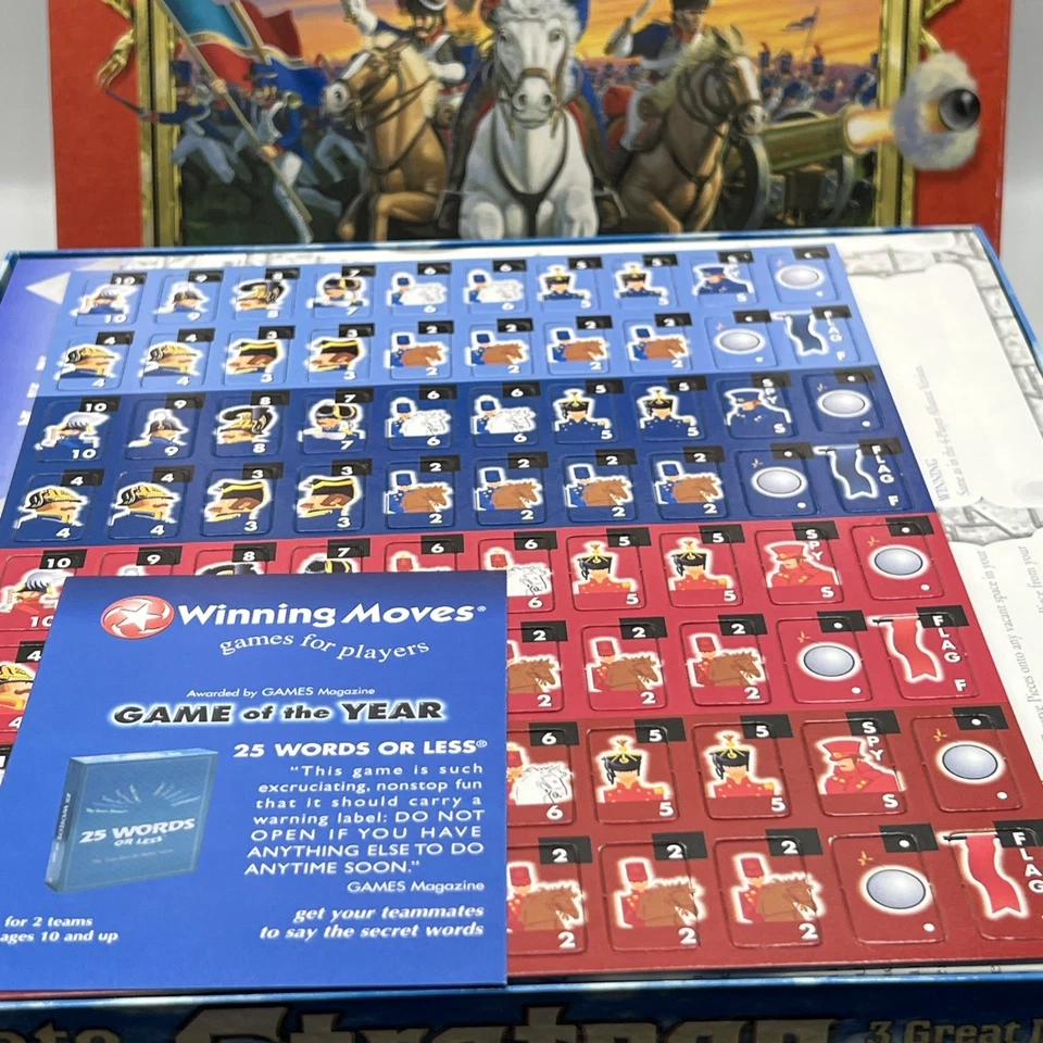 Ultimate Stratego Board Game Winning Moves 1997 Open Box Unpunched Never Played - Image 2 of 4