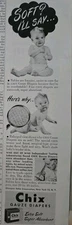 1947 Chix Gauze Baby Diapers Soft I'll Say Vintage ad