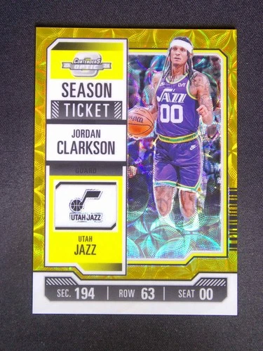2023-24 Panini Contenders Optic Jordan Clarkson #76 Season Ticket Gold Scope /10
