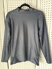 Layer 8 Shirt Men's L Gray Performance Base Layer Long Sleeve Qwick-Dry Active